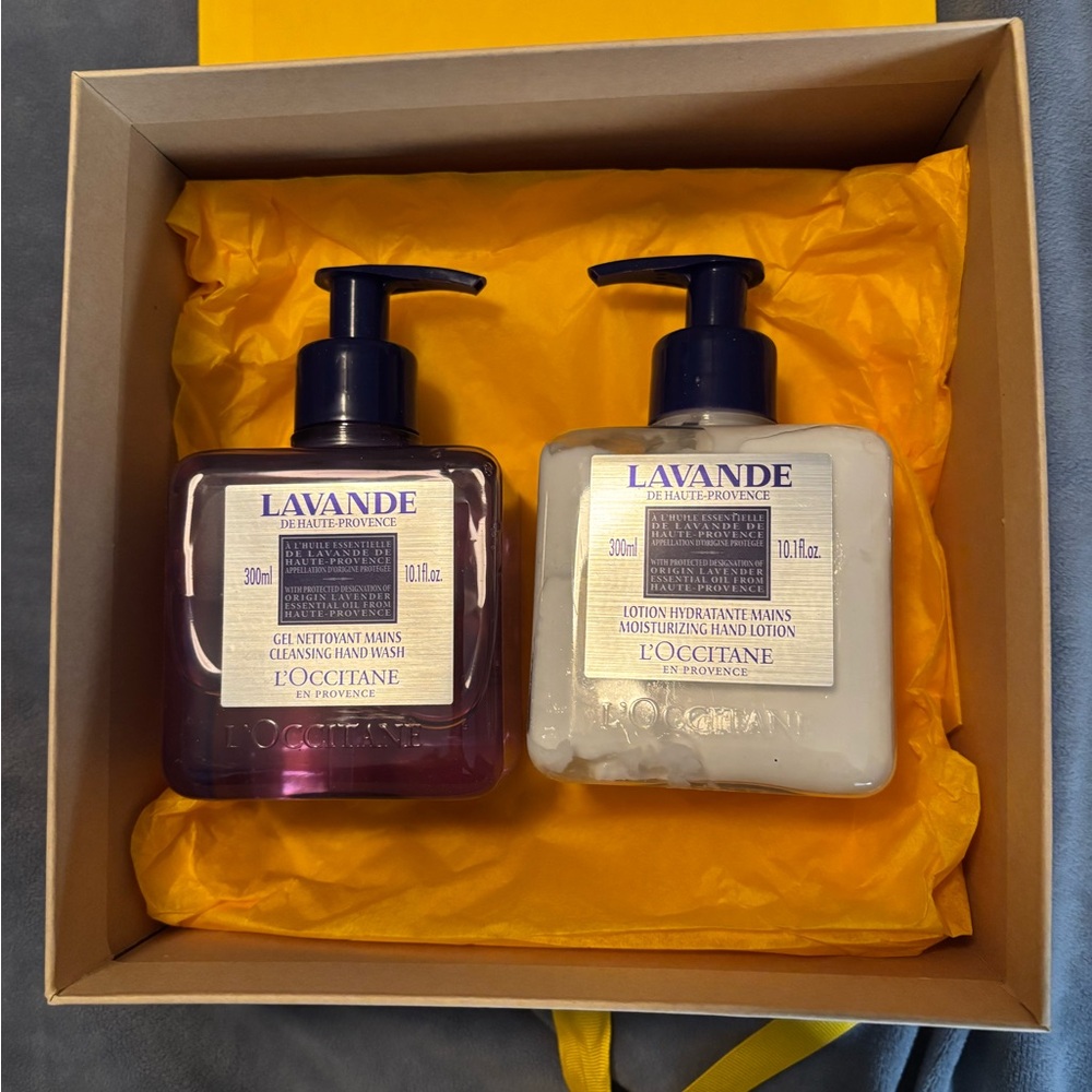 L'OCCITANE Lavender Hand Soap and Lotion Duo - Purple and Cream